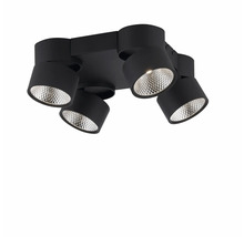 Schwarze Deckenleuchte mit fünf Strahlern