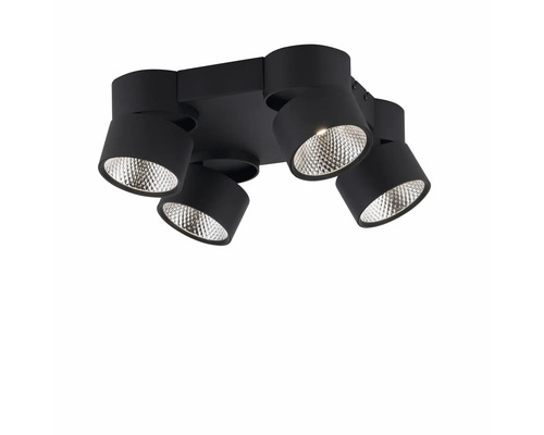 Schwarze Deckenleuchte mit fünf Strahlern