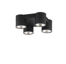 Schwarze Deckenleuchte mit vier Strahlern