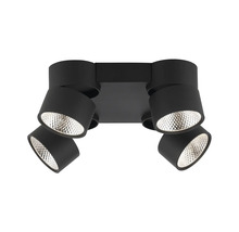 Schwarze Deckenleuchte mit vier Strahlern