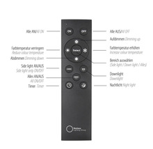 Fernbedienung für Beleuchtung zur Steuerung von Helligkeit, Farbtemperatur und Timer-Funktionen