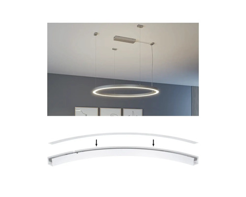 Hängelampe in Ringform mit Montagevorrichtung