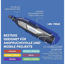 Dremel 8240 Akku-Multifunktionswerkzeug mit variabler Geschwindigkeit und schnellem Zubehörwechsel