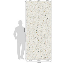 Grossformatige Fliese mit Terrazzo Optik, 2600x1125 mm