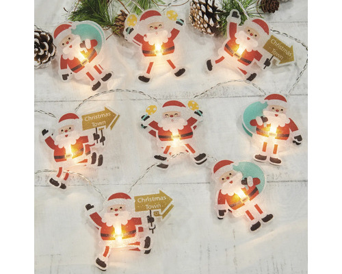 Guirlande lumineuse avec motifs de Père Noël pour décoration de Noël