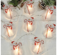 Guirlande lumineuse avec motifs de bonhommes de neige et de bâtons de sucre