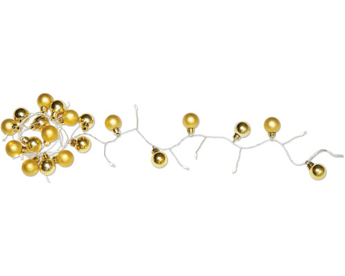 Goldene Kugellichterkette zur Dekoration