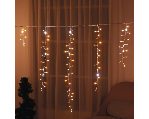 Guirlande lumineuse décorative avec des lumières blanches chaudes et blanches pour une ambiance festive