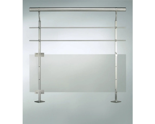 Garde-corps en métal et verre