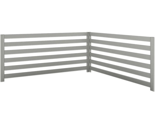 Treillis pour plantes biohort 2 pièces pour forme en L Taille L200/L2x1 gris quartz métallique