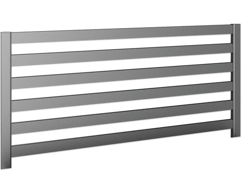 Treillis pour plantes biohort 1 pièce pour côté 2m/Taille 200 gris foncé métallique Clôture de jardin métallique avec barreaux horizontaux