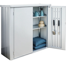 Armoire de jardin avec étagères et accessoires de jardinage