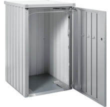 Box poubelle métallique ouverte pour le stockage des poubelles
