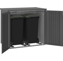 Cache-conteneur avec deux poubelles