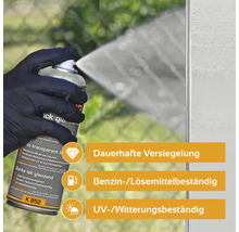 Application d''une bombe de vernis transparent avec les propriétés du produit