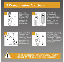 Instructions pour l''activation de l''aérosol à 2 composants