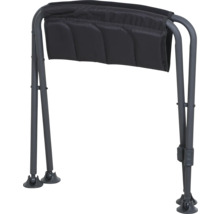 Siège portable avec assise rembourrée et pieds réglables.