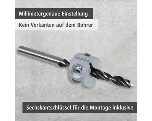 Foret avec butée de profondeur pour un perçage précis