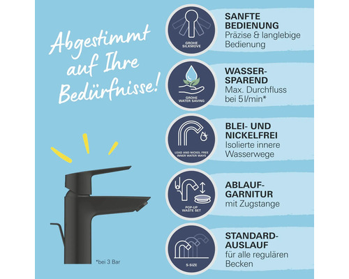 Robinet avec des informations sur les fonctions et les propriétés