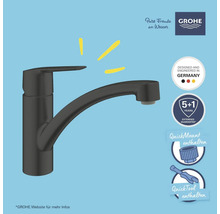 Robinet de cuisine noir de Grohe