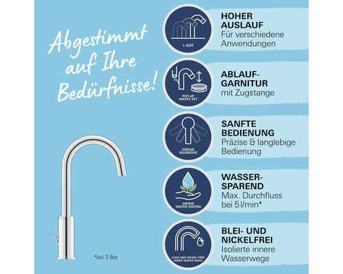 Aperçu des caractéristiques du produit d''un robinet