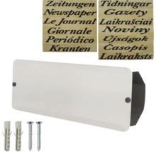 Zeitungsbox mit Befestigungsmaterial