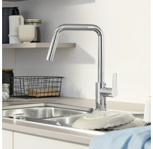 Küchenspüle mit Einhebelmischer aus Chrom