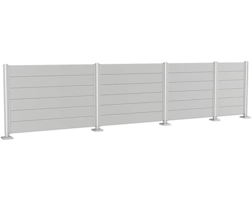 Garten Sichtschutzzaun mit horizontalen Elementen