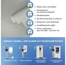 Tapetenrolle mit Produkteigenschaften und Anwendungsanleitung für Wandklebetechnik