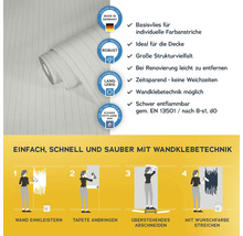 Tapetenrolle mit Verarbeitungshinweisen und Eigenschaften