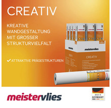 Meistervlies Creativ Tapete für kreative Wandgestaltung mit grosser Strukturvielfalt und attraktiven Prägestrukturen
