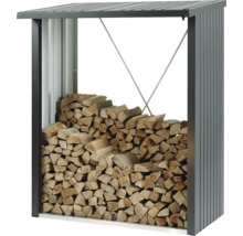 Étagère à bois de chauffage en métal avec bûches