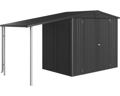 Metall Gerätehaus mit Vordach für Gartengeräte und Werkzeuge