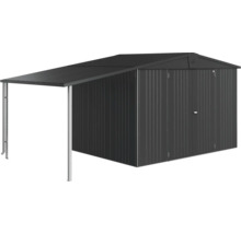 Abri de jardin avec auvent pour ranger outils et équipements de jardin