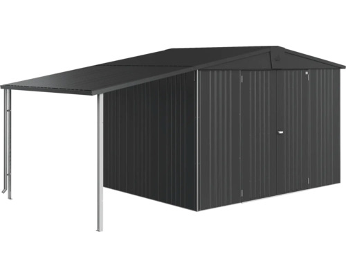 Abri de jardin avec auvent pour ranger outils et équipements de jardin