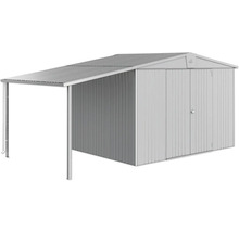 Abri de jardin métallique avec annexe