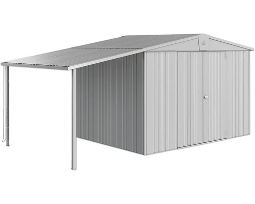 Abri de jardin métallique avec annexe