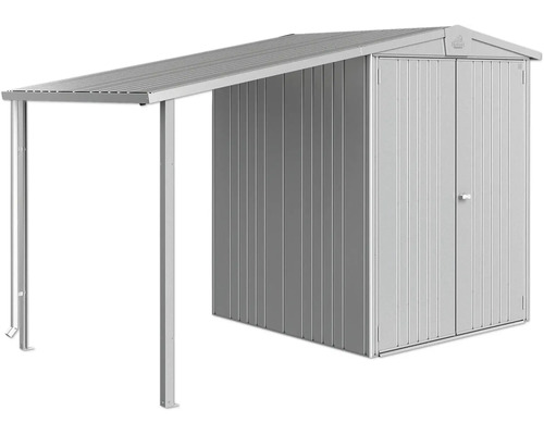 Abri de jardin métallique avec annexe