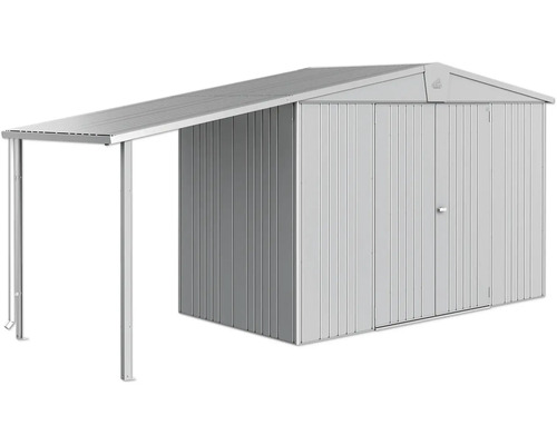 Abri de jardin métallique avec annexe