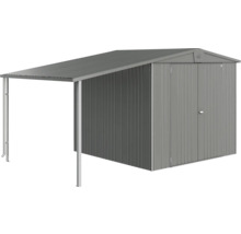 Abri de jardin métallique avec auvent pour outils de jardin et outils