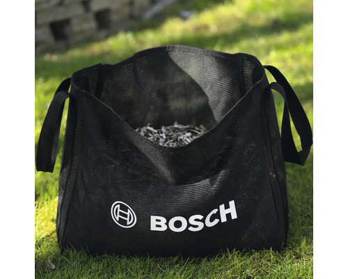 Sac à feuilles Bosch avec remplissage et poignées de transport