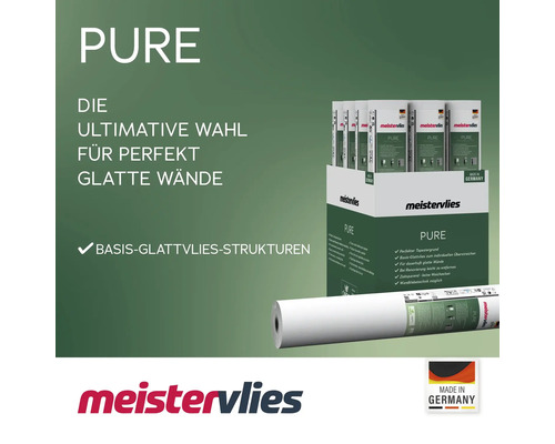 Meistervlies Pure Glattvlies für glatte Wände und Renovierungen
