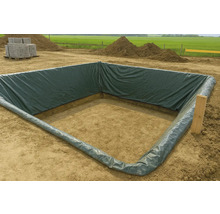 Bâche d'étanchéité carrée pour la création d'un bassin de jardin