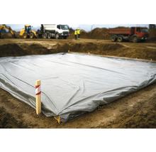 Bâche de protection sur un chantier