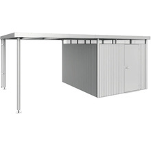 Carport métallique avec local de rangement pour outils de jardin et outils