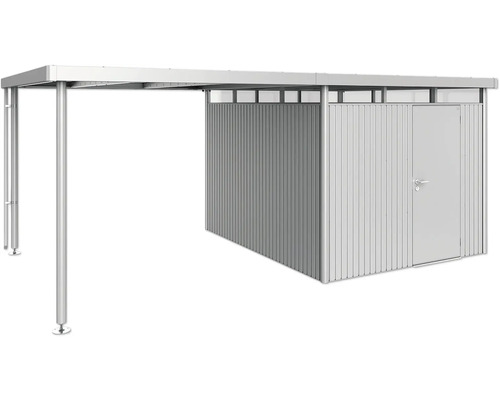 Carport métallique avec local de rangement pour outils de jardin et outils