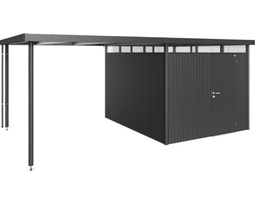 Abri de voiture avec espace de rangement en métal