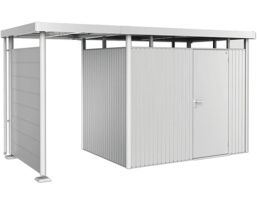 Metallgerätehaus mit Schiebetür und Seitentür