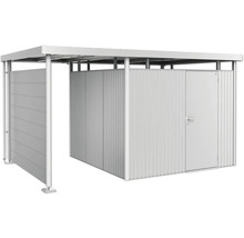 Metall Gerätehaus mit Überdachung und Tür