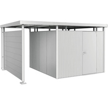 Metall Gerätehaus mit Tür und Überdachung für den Garten